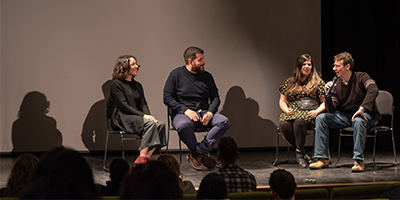 Panel with Elisabetta Rosa and Fabio Patrassi who won Best Film 2019 for 'Sara'